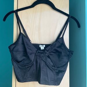 Satin Cropped Bustier